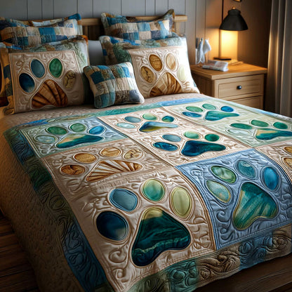 Peaceful Paws 3-Piece Quilted Bedding Set NCU0NT11866