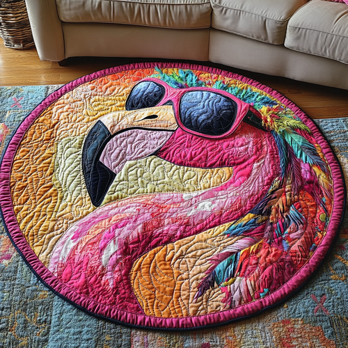 Peaceful Pink Quilted Round Mat NCU0DV5997
