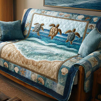 Peaceful Shells Quilted Sofa Cover NCU0NT11692