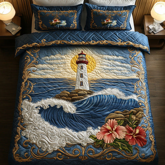 Peaceful Shores 3-Piece Quilted Bedding Set NCU0NT7250