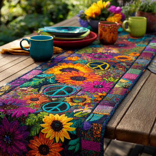 Peaceful Soul Quilted Table Runner NCU0DV9183