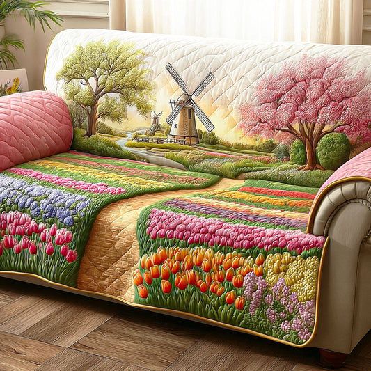 Peaceful Spring Land Quilted Sofa Cover NCU0TD2268