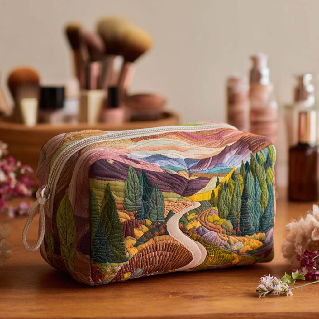 Peaceful Valley Quilted Makeup Bag NCU0PT9476