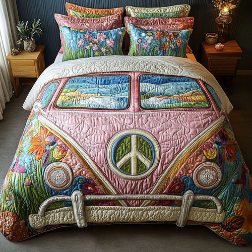 Peaceful Wanderlust 3-Piece Quilted Bedding Set NCU0PT4247