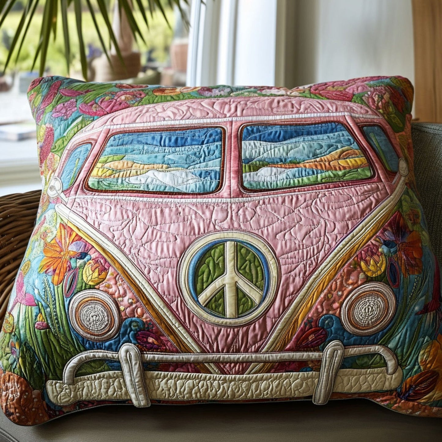 Peaceful Wanderlust Quilted Bedding Pillow Case NCU0PT5982