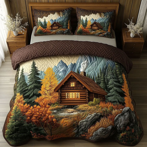 Peaceful Waterscape 3-Piece Quilted Bedding Set NCU0PT7019
