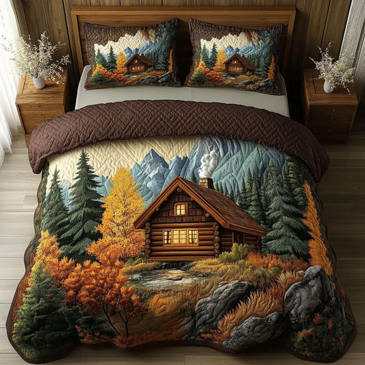 Peaceful Waterscape 3-Piece Quilted Bedding Set NCU0PT7019