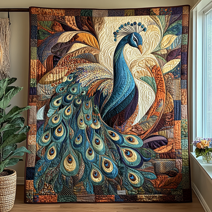 Peacock Paradise Quilted Blanket NCU0DV3394