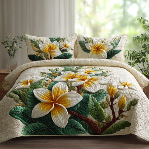 Pearl Lei 3-Piece Quilted Bedding Set NCU0VL3573