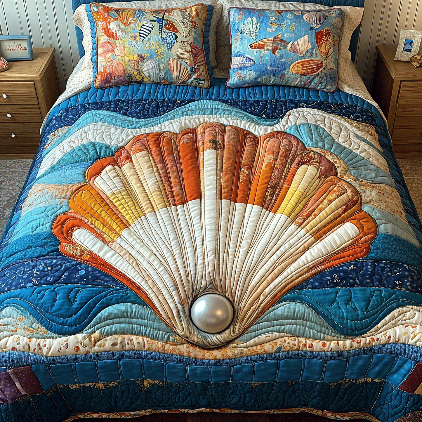 Pearl Treasure Quilted Bedding Set NCU0TH2691