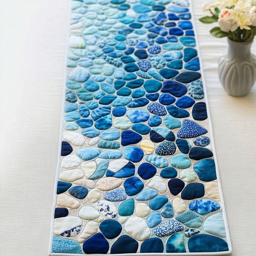 Pebble Stream Quilted Table Runner NCU0NT5133