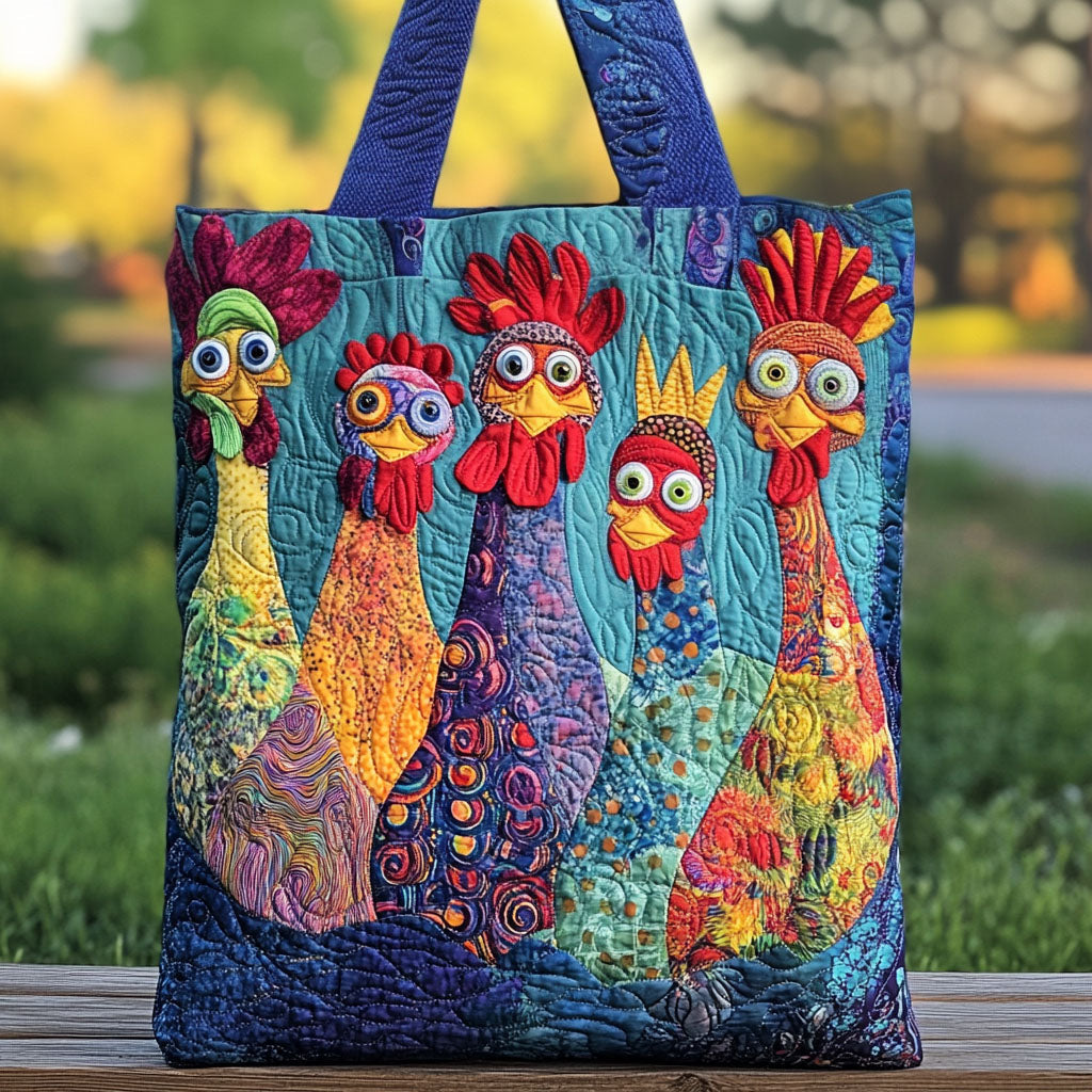 Pecking Paradise Quilted Tote Bag NCU0PT7978