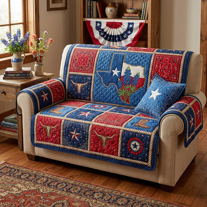 Pecos Frontier Quilted Sofa Cover NCU0HH2011