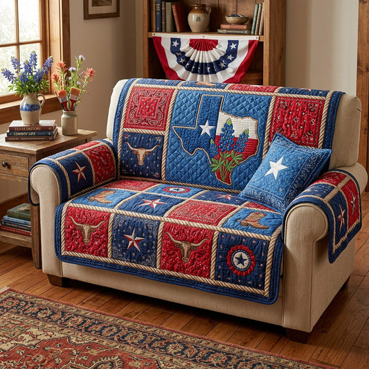 Pecos Frontier Quilted Sofa Cover NCU0HH2011