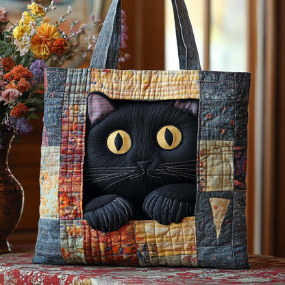 Peek Cat Quilted Tote Bag NCU0NT10367