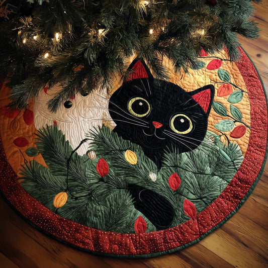 Peekaboo Joy Christmas Quilted Tree Skirt NCU0VL2983