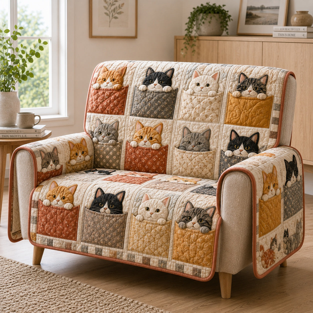Peekaboo Paws Hideaway Quilted Sofa Cover NCU0VL3960