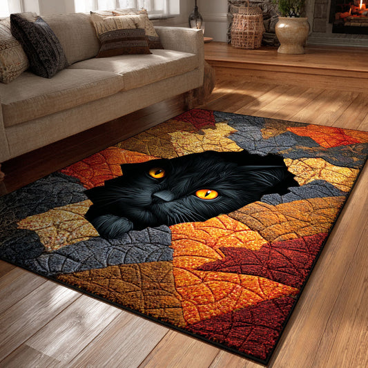Peeking Cat Moon Area Rug NCU0TD727