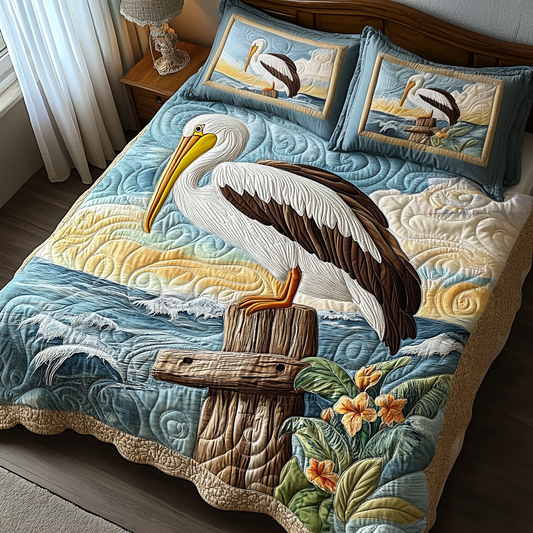 Pelican Grace 3-Piece Quilted Bedding Set NCU0DV4837