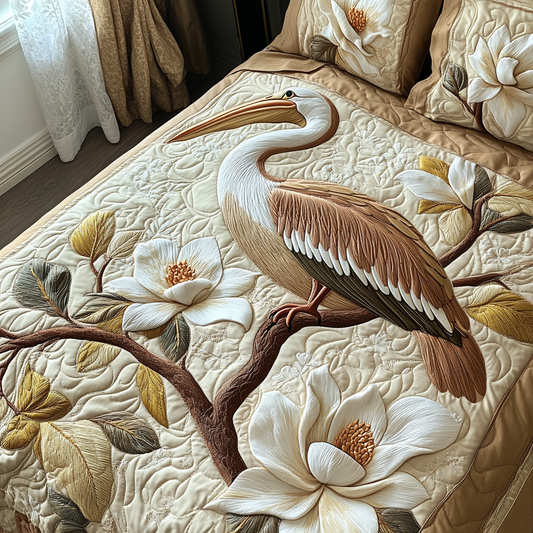 Pelican Paradise 3-Piece Quilted Bedding Set NCU0DV4833
