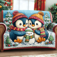 Penguin Winter Cuddle Quilted Sofa Cover NCU0XD1250