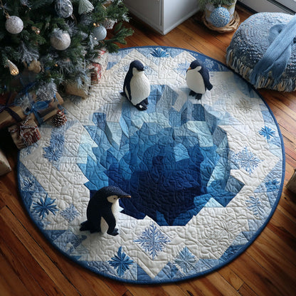 Penguine Dreams Quilted Round Mat NCU0DV7654
