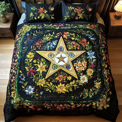 Pentacle Dreams 3-Piece Quilted Bedding Set NCU0PT3556