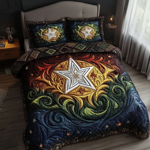 Pentagram Embrace 3-Piece Quilted Bedding Set NCU0PT3557