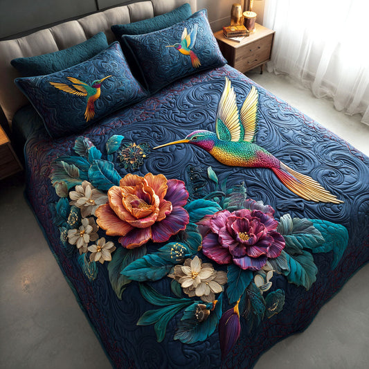 Peony Flight 3-Piece Quilted Bedding Set NCU0TV112