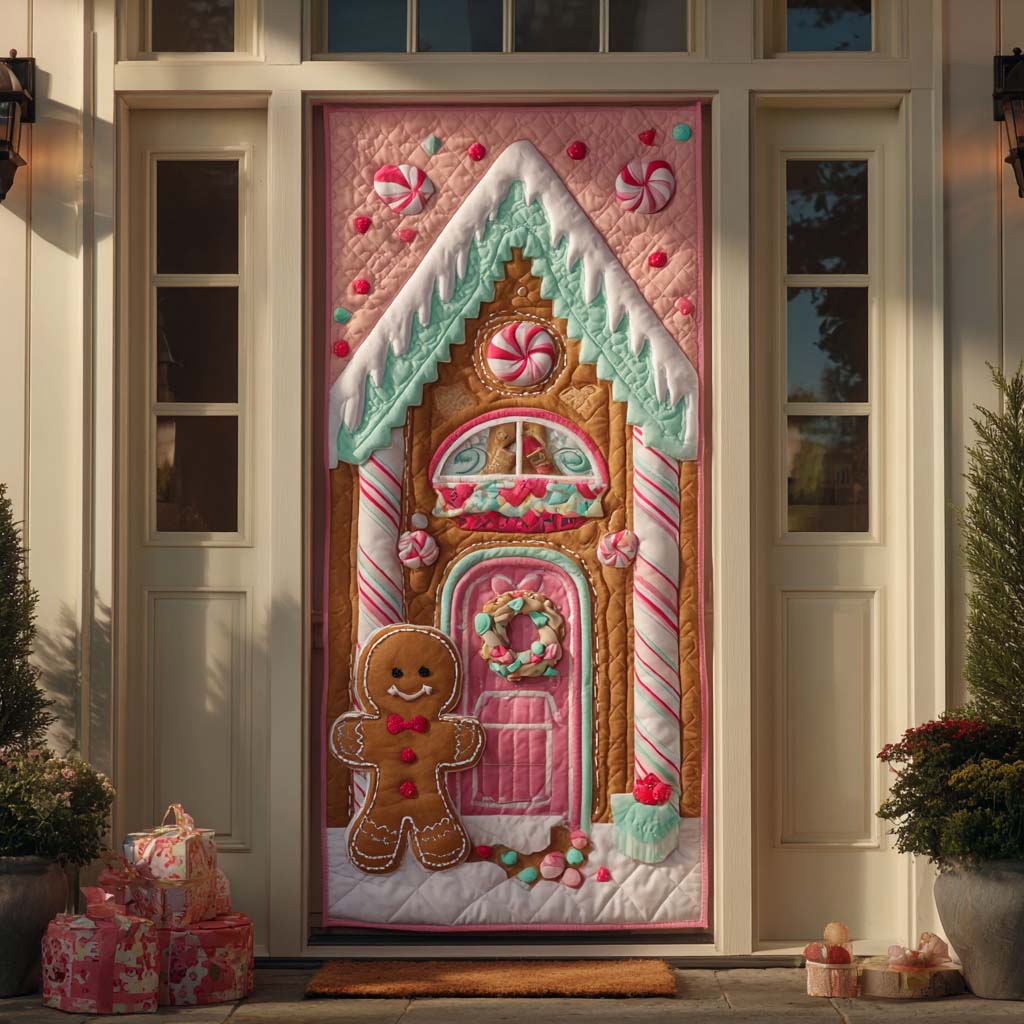 Peppermint Archway Quilted Door Cover NCU0XD1953