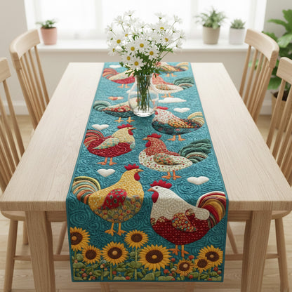 Peppy Poultry Quilted Table Runner NCU0NT11933