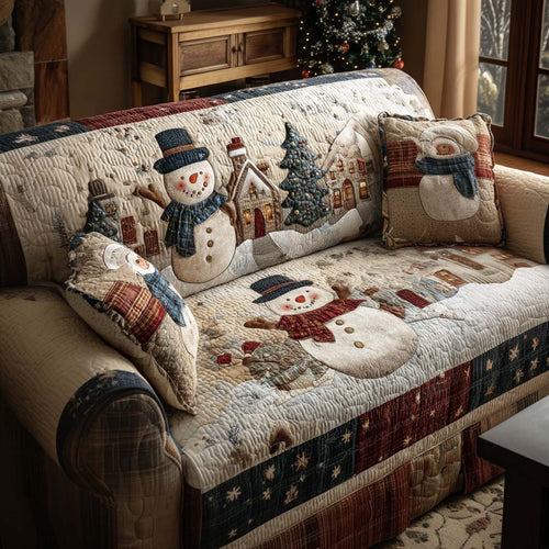 Perfect Snow Day Quilted Sofa Cover NCU0NT11063