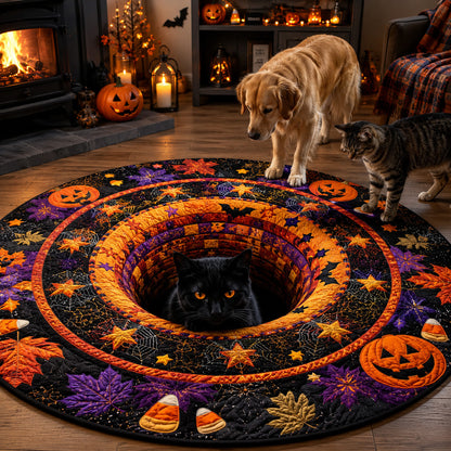 Pet Mischief Quilted Round Mat NCU0VL3610