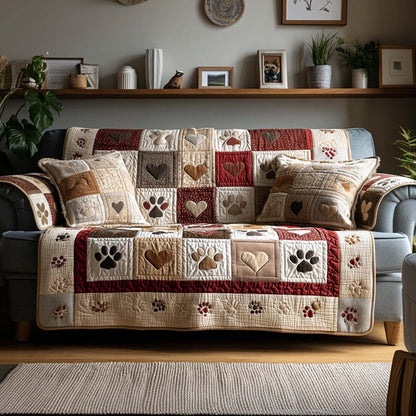 Pet Paw Cottage Quilted Sofa Cover NCU0NT11736