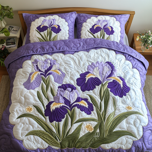 Petal Beauty 3-Piece Quilted Bedding Set NCU0VH4688