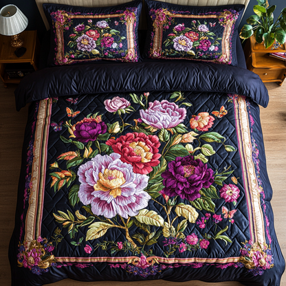 Petal Beauty 3-Piece Quilted Bedding Set NCU0VH4828
