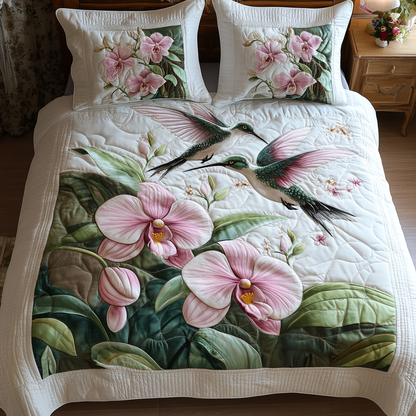 Petal Bliss 3-Piece Quilted Bedding Set NCU0VH4035
