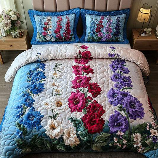Petal Cascade 3-Piece Quilted Bedding Set NCU0PT6879