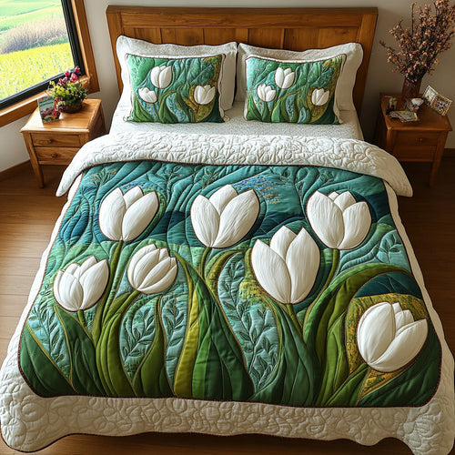 Petal Dance 3-Piece Quilted Bedding Set NCU0DV6617