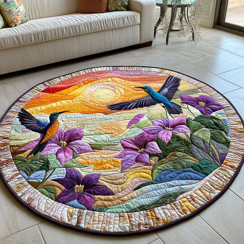 Petal Dance Quilted Round Mat NCU0PT1201