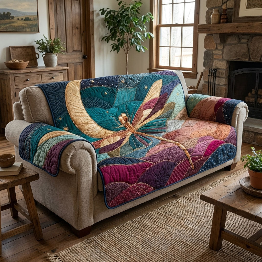 Petal Dragonfly Quilted Sofa Cover NCU0DK12250