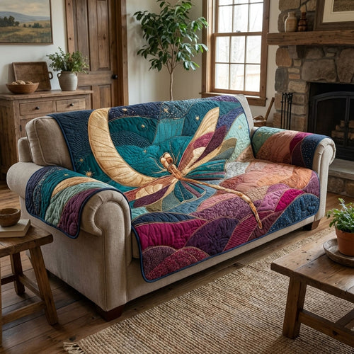 Petal Dragonfly Quilted Sofa Cover NCU0DK12250