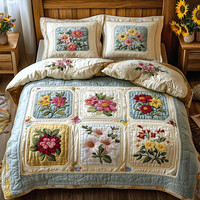 Petal Dreams 3-Piece Quilted Bedding Set NCU0VL1463