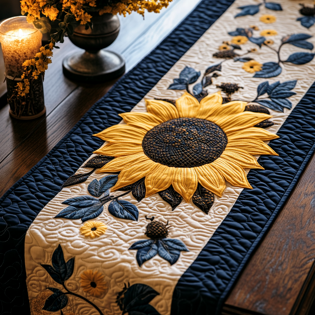 Petal Dreams Quilted Table Runner NCU0VH147