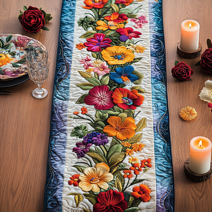 Petal Elegance Quilted Table Runner NCU0VH4175