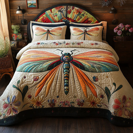 Petal Glide Elegance 3-Piece Quilted Bedding Set NCU0PT3466
