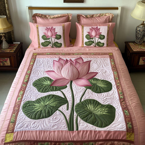Petal Harmony 3-Piece Quilted Bedding Set NCU0NT3138