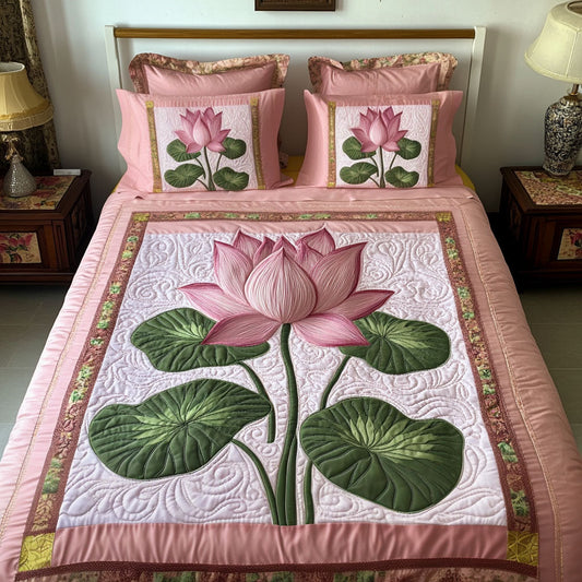 Petal Harmony 3-Piece Quilted Bedding Set NCU0NT3138