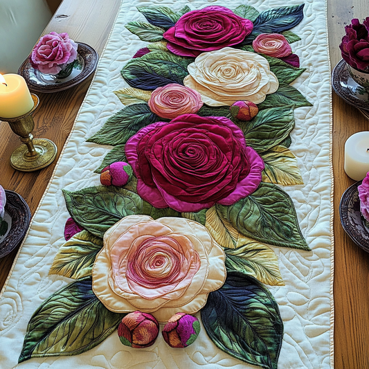 Petal Magic Quilted Table Runner NCU0VH4099