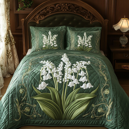 Petal Nest 3-Piece Quilted Bedding Set NCU0VH4402